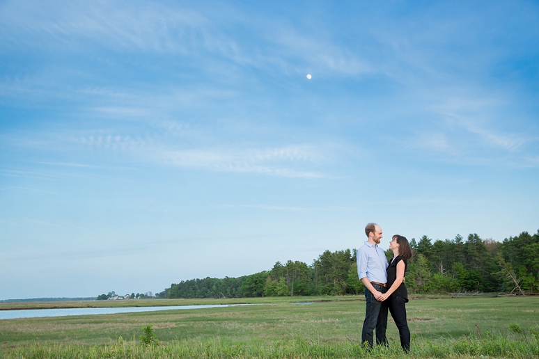 Scarborough Marsh Maine Wedding Engagement Photographer