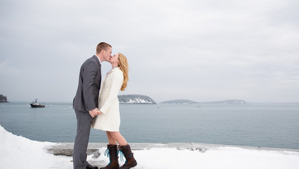 Bar Harbor Maine Wedding Engagement Photographer Winter